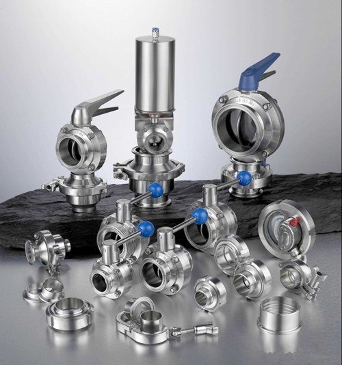 Stainless steel fittings for food and chemical industry